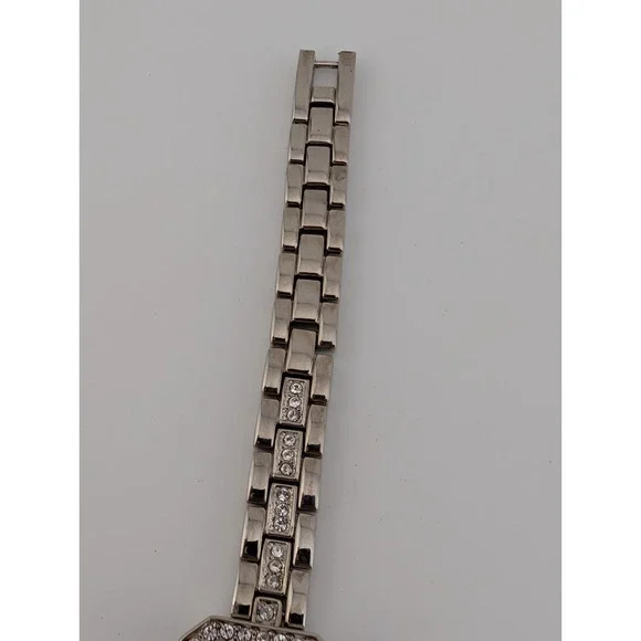 Anne Klein Silver Watch Women Crystal Accent MOP Silver 6.5" Band- New Battery - Picture 4 of 8